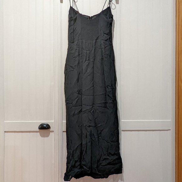 REFORMATION Kourtney Black Faux Wrap Midi Dress - Picture 6 of 8